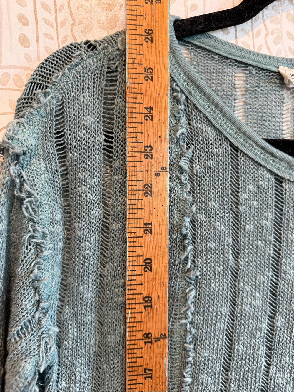 We the Free Cotton Blend Green Knit Long Sleeve Top - Small - Picture 8 of 8